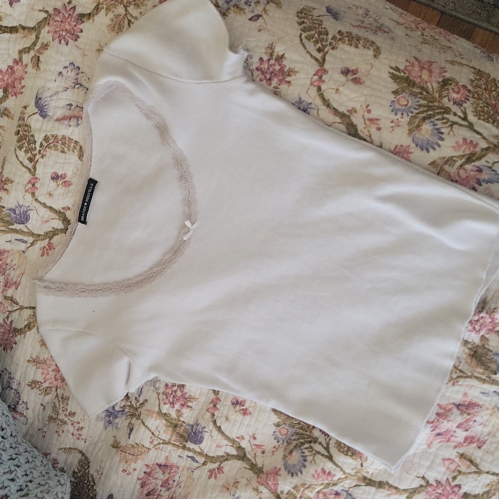 Brandy melville lace trim top